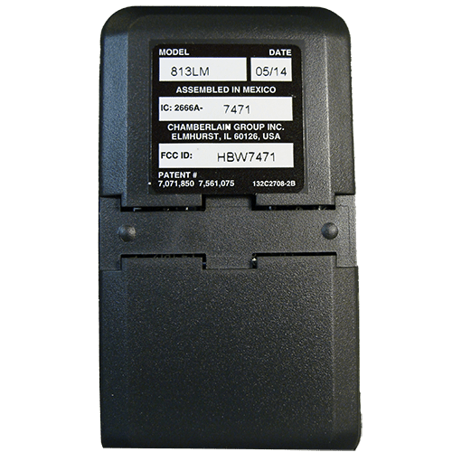 Liftmaster 12 Switch Security+ 2.0 3 Button Visor Remote Back