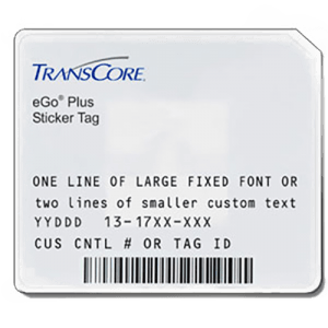 Transcore eGo Plus Windshield Sticker Tag Front